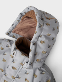 LIL ATELIER Vinterjakke SNOW10 Ultimate Grey Airplanes